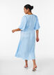 Midi-mekko pilkkukuosilla ja neli&ouml;p&auml;&auml;ntiell&auml;, Sininen, Model image number 2