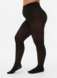 40 denierin sukkahousut strassikoristelulla, Black, Model
