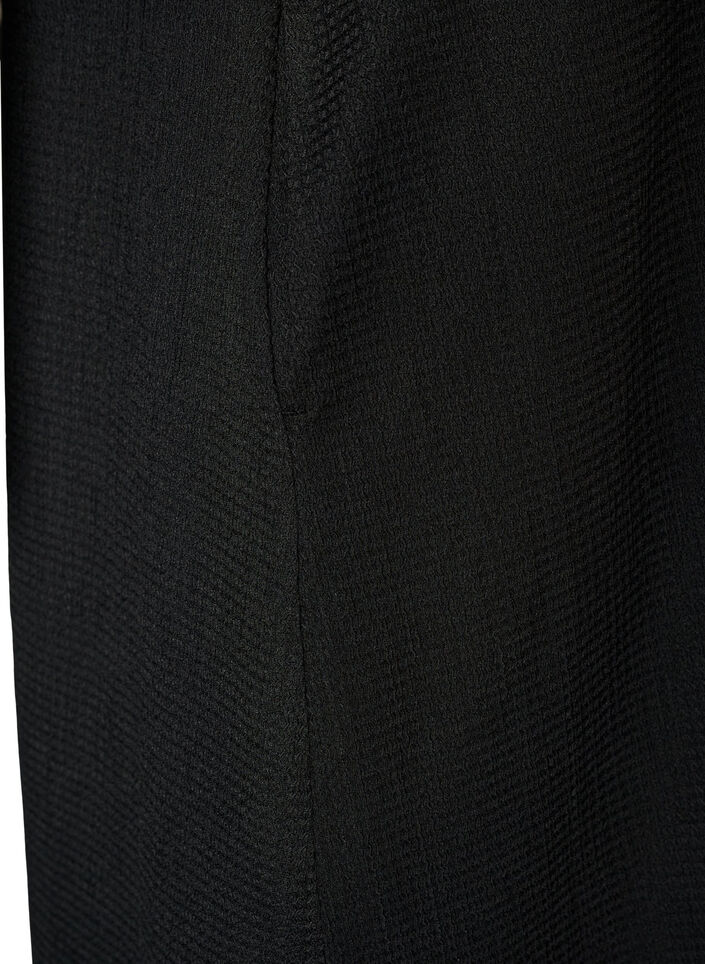 Midimekko V-p&auml;&auml;ntiell&auml; ja tekstuurilla, Musta, Packshot image number 3