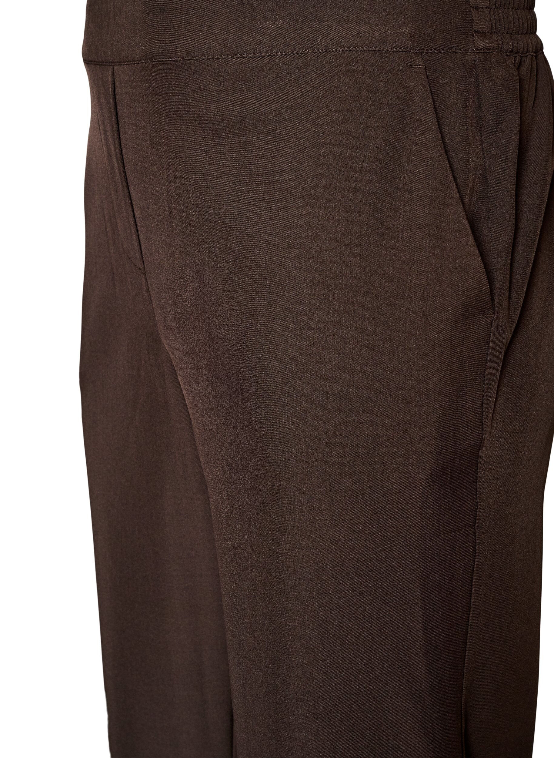 ZizziRennot housut taskuilla, Ruskea, Packshot image number 2