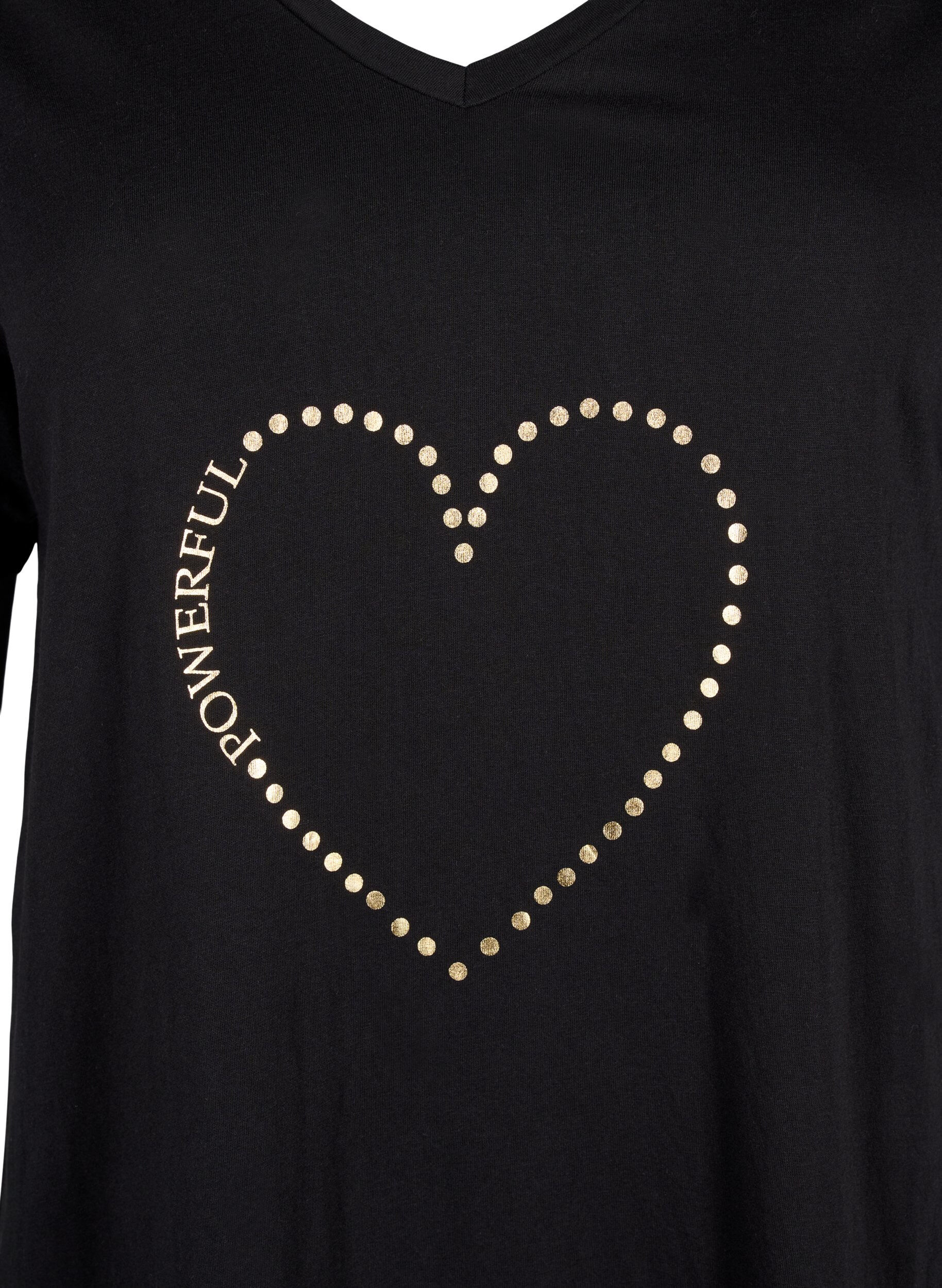 Zizzi Luomupuuvillasta valmistettu v-aukkoinen y&ouml;paita, , Packshot image number 2