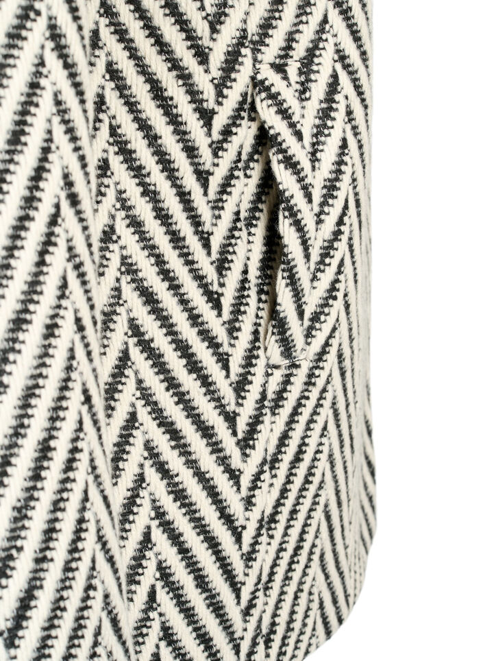 Kuvioitu takki, Black w. White, Packshot image number 3