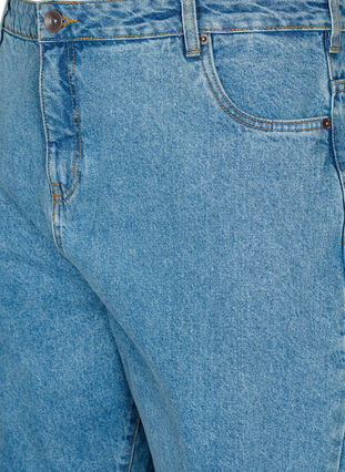 Cropatut korkeavyötäröiset Mille-farkut, Light blue denim, Packshot image number 2