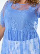 L&auml;pin&auml;kyv&auml; pitsinen midimekko lyhyill&auml; hihoilla, Violetti, Model image number 2