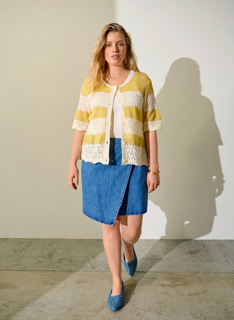 Lyhyt A-linjainen farkkuhame, Sininen, Image image number 0