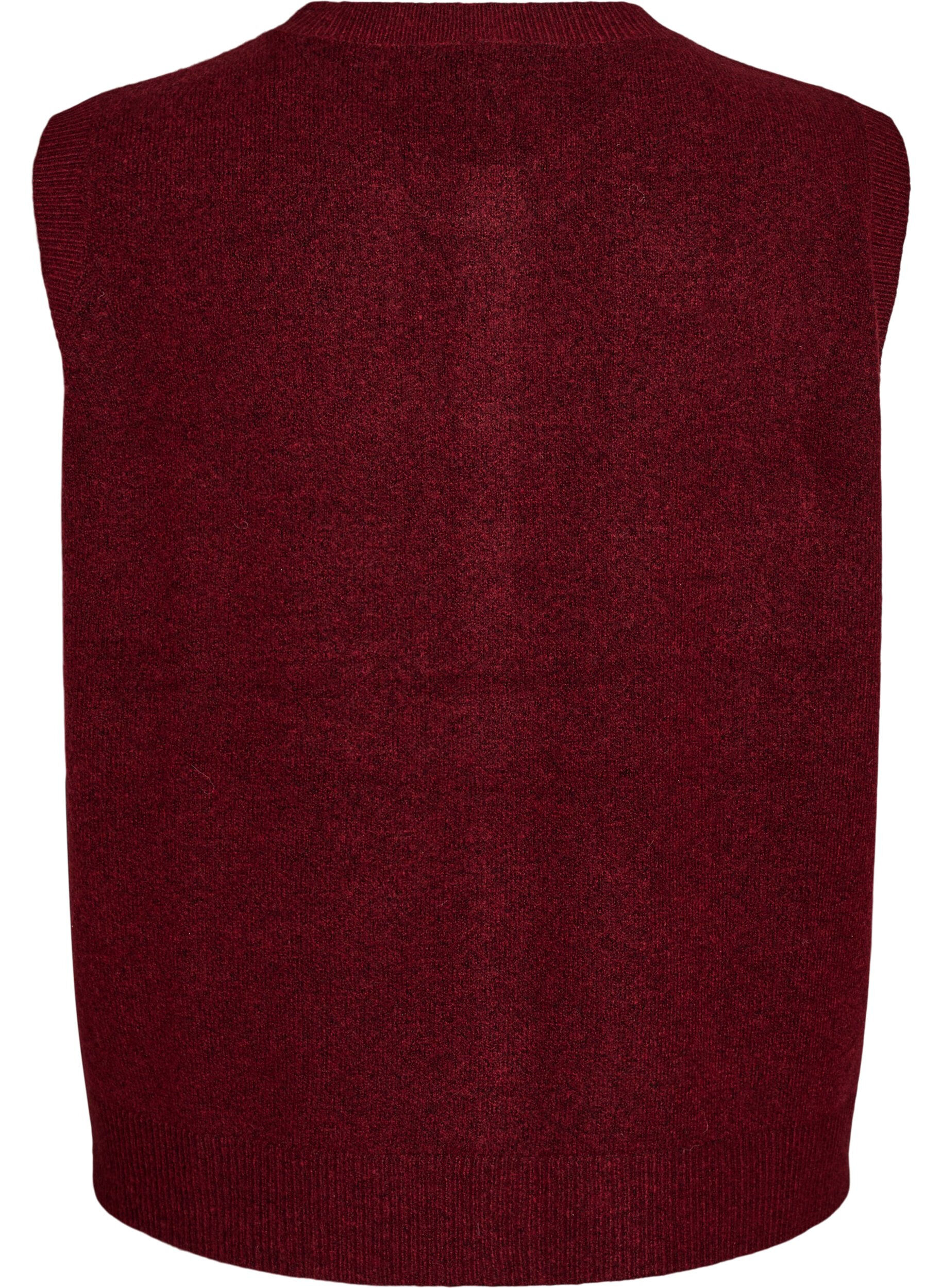 ZizziNeuleliivi koristeellisilla napeilla, Tumma Bordeaux, Packshot image number 1