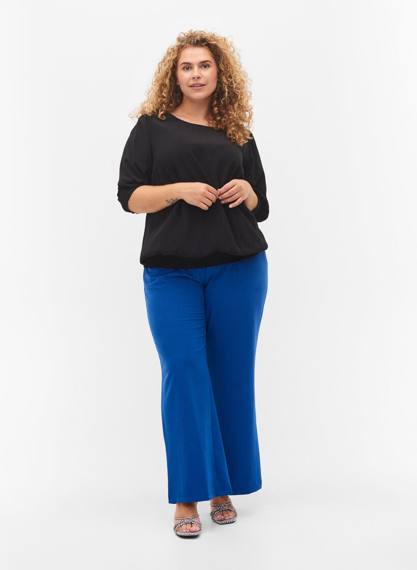 Yksiv&auml;rinen pallomainen viskoosipusero, Black, Model image number 2