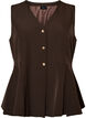 Raitakuvioinen liivi peplum-helmalla, Ruskea, Packshot image number 0