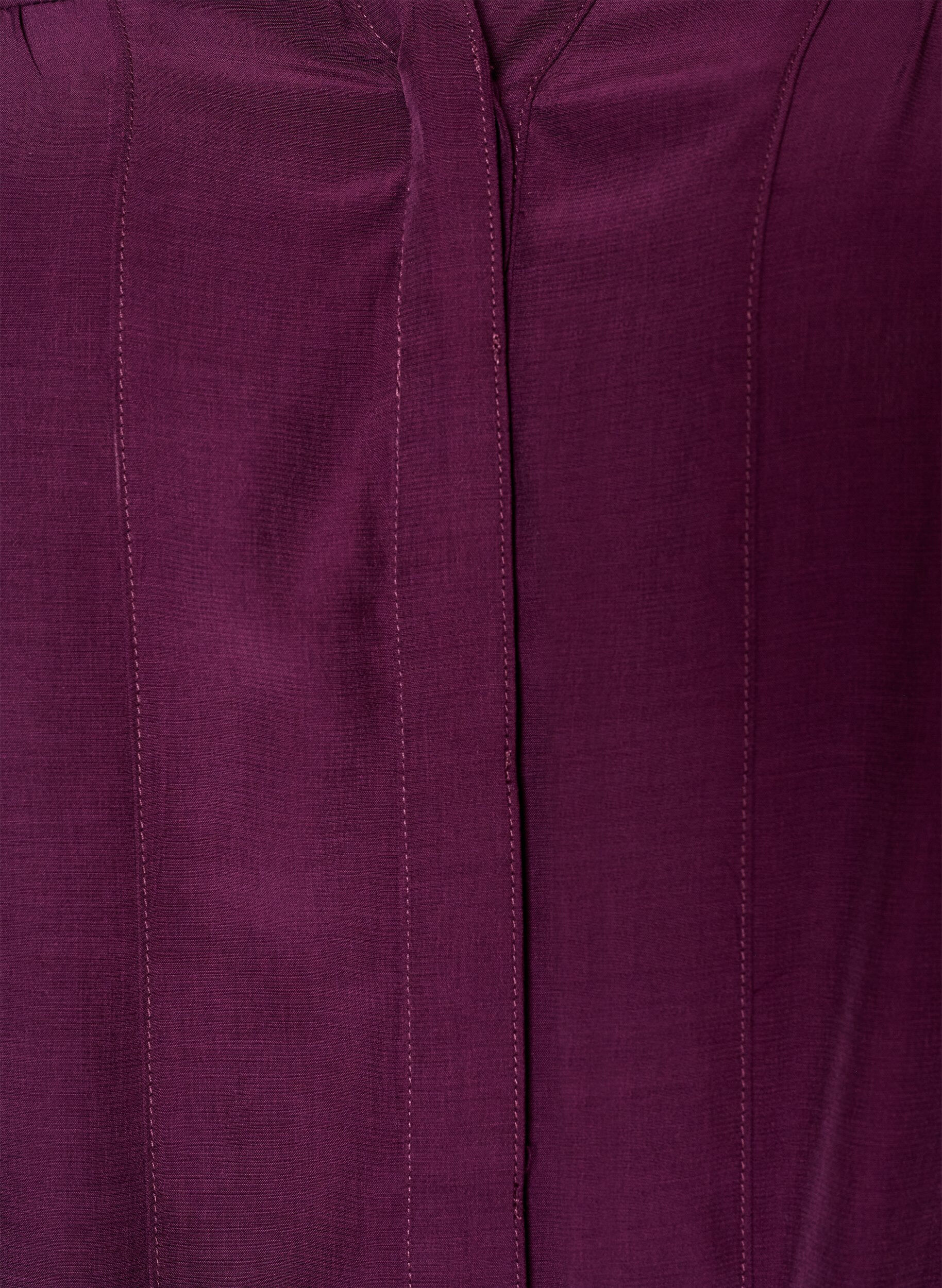 ZizziPusero r&ouml;yhel&ouml;kauluksella ja rypytyksell&auml;, Violetti, Packshot image number 2