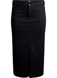 FLASH - Midimittainen farkkuhame etuhalkiolla, Musta