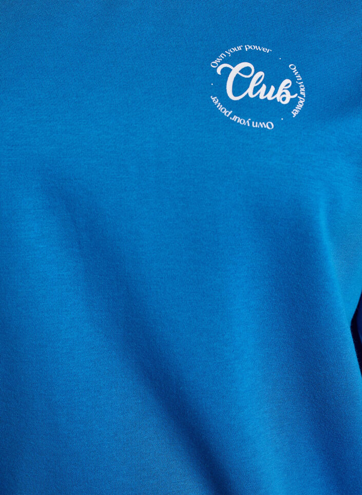 Collegepaita tekstiprintill&auml;, Sininen, Packshot image number 2