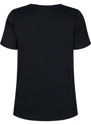 Puuvillainen T-paita kuviolla, Black w. Lion, Packshot image number 1