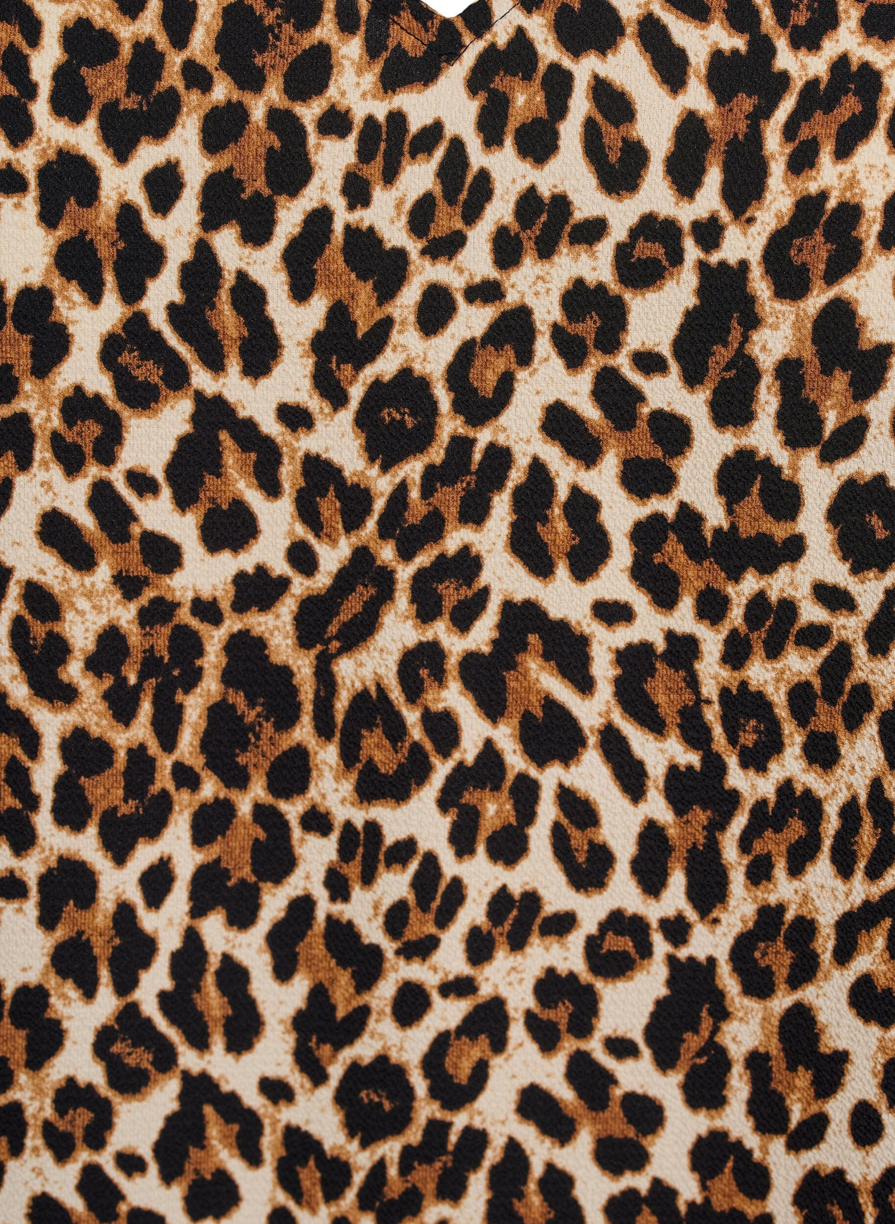 Zizzi Printtitoppi v-p&auml;&auml;ntiell&auml;, Ruskea, Packshot image number 2