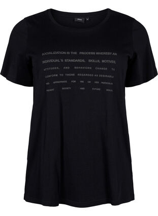 T-paita, jossa on tekstiä, Black W. Black, Packshot image number 0