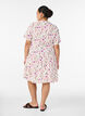 Lyhyt A-linjainen mekko puuvillamusliinista, Beige, Model image number 2
