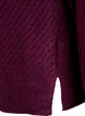 Neulepusero, jossa V-muotoinen ribikuvio ja halkiot, Violetti, Packshot image number 3