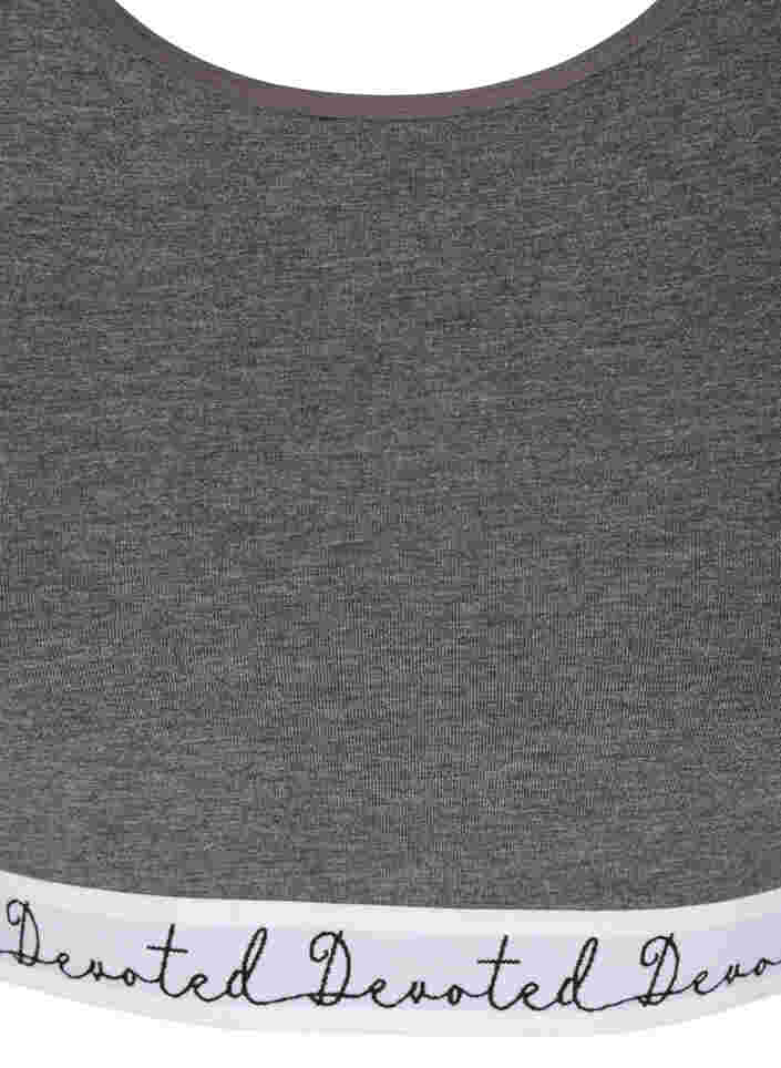 Meleeratut rintaliivit säädettävillä olkaimilla , Dark Grey Melange, Packshot image number 2