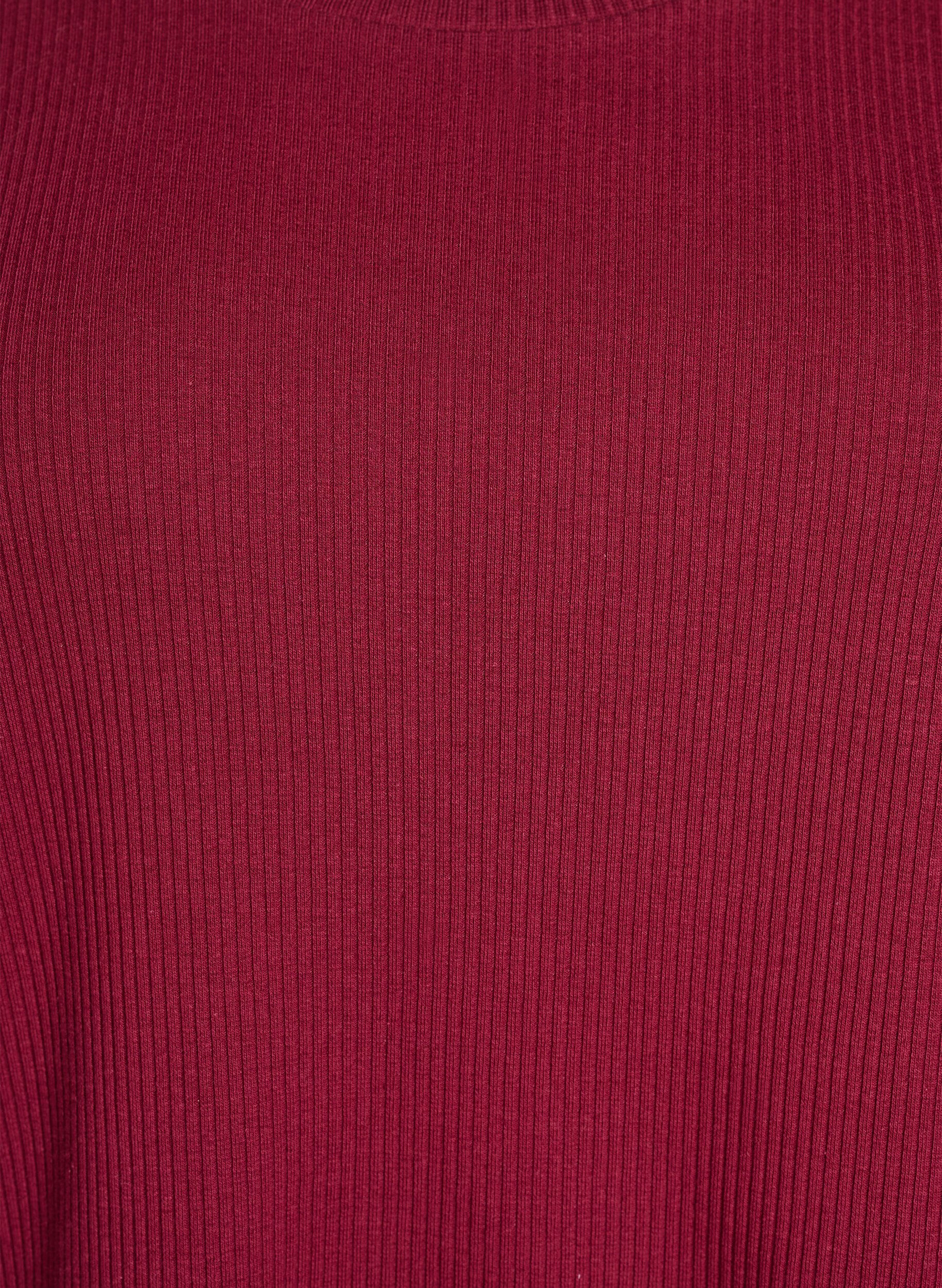 ZizziRibattu jerseypusero, jossa on lyhyet hihat, Tumma Bordeaux, Packshot image number 2
