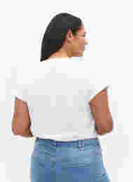 Lyhythihainen t-paita puuvillasekoitteesta, Bright White, Model