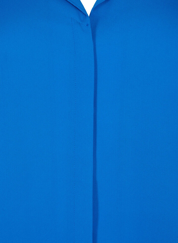 Yksivärinen paita v-pääntiellä, Princess Blue, Packshot image number 2