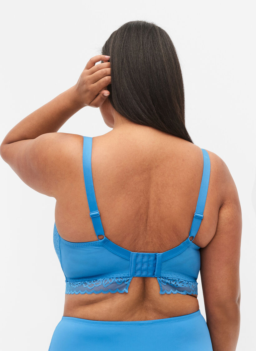 Rintaliivit pitsillä ja pehmeällä toppauksella, Sininen, Model image number 1