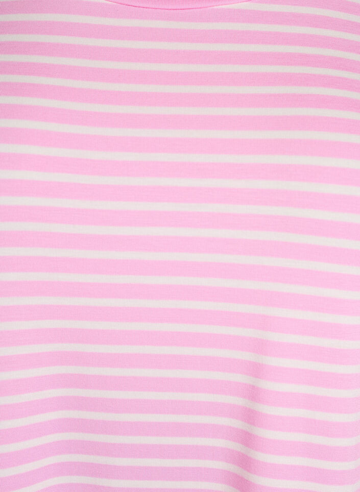 T-paita TENCEL&trade; Lyocellista ja raidoilla, Vaaleanpunainen, Packshot image number 2