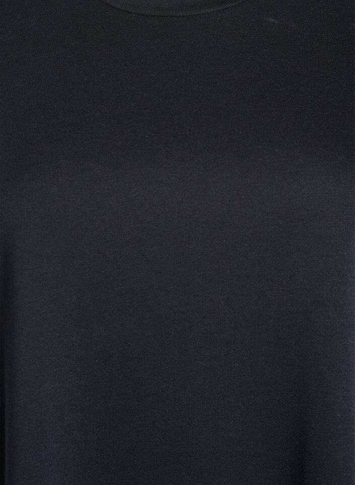 Polvipituinen trikoomekko, jossa on taskut ja A-linjainen malli, Musta, Packshot image number 2