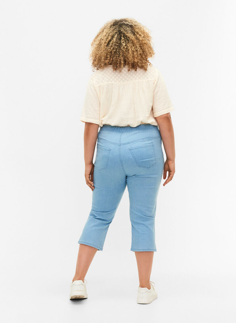 Caprit puuvillasekoitteesta, Light blue denim, Model image number 1