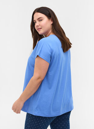 T-paita puuvillasekoitteesta, Ultramarine, Model image number 1
