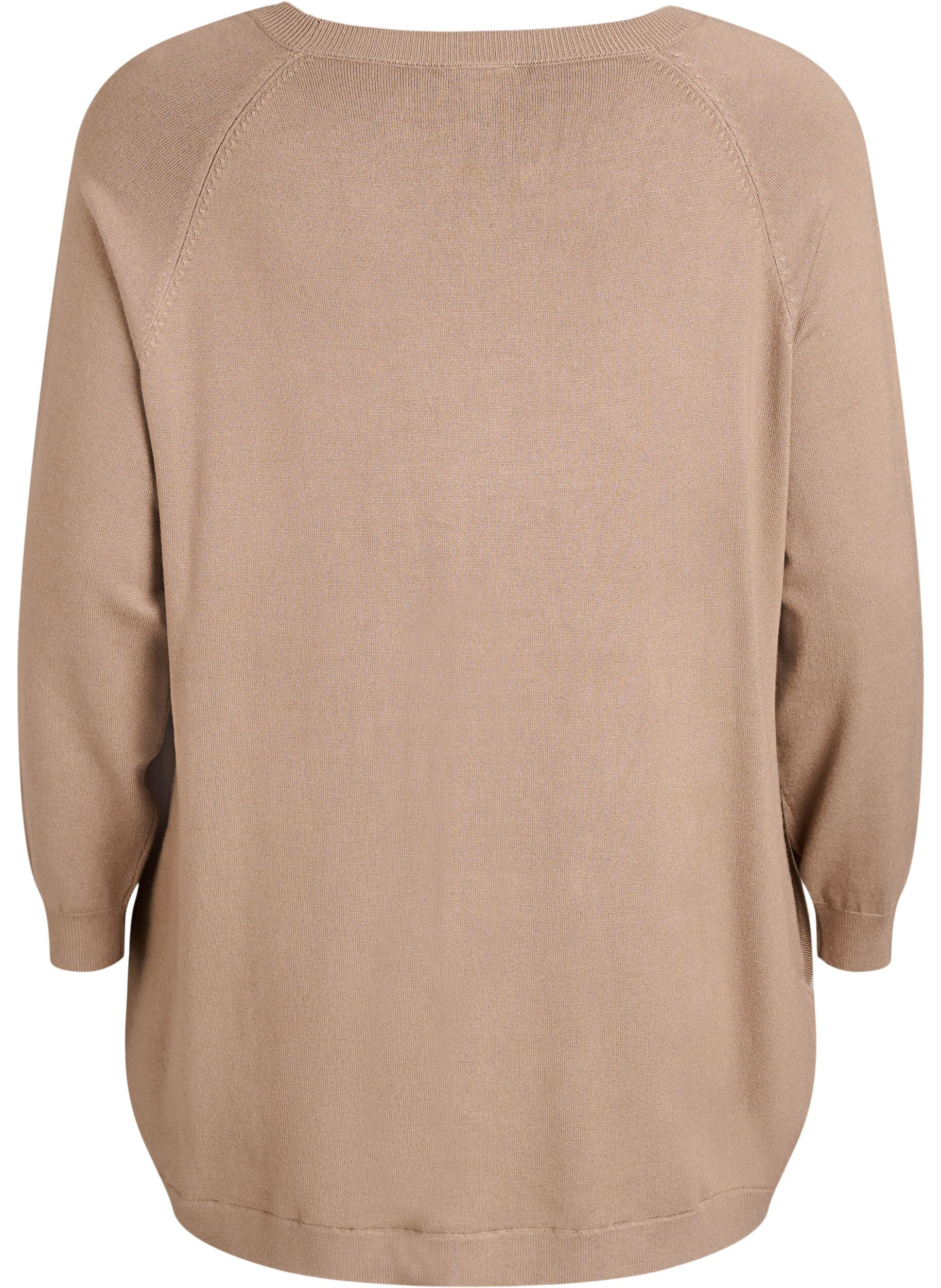ZizziNeulepusero sivunapeilla, Beige, Packshot image number 1