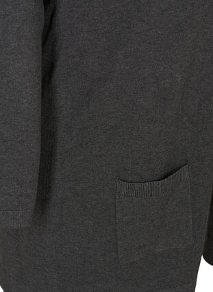 Neuletakki taskuilla, Dark Grey Melange, Packshot image number 3