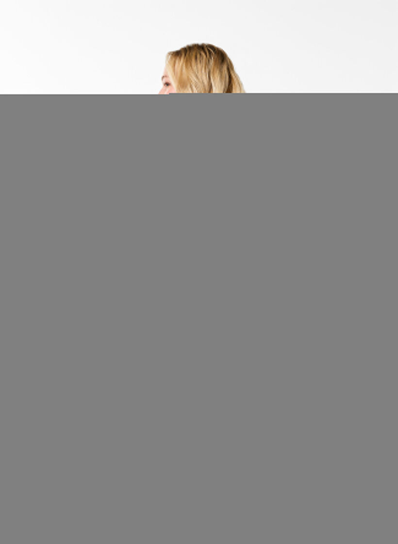 Hupullinen vetoketjulla suljettava aamutakki, Harmaa, Model image number 2