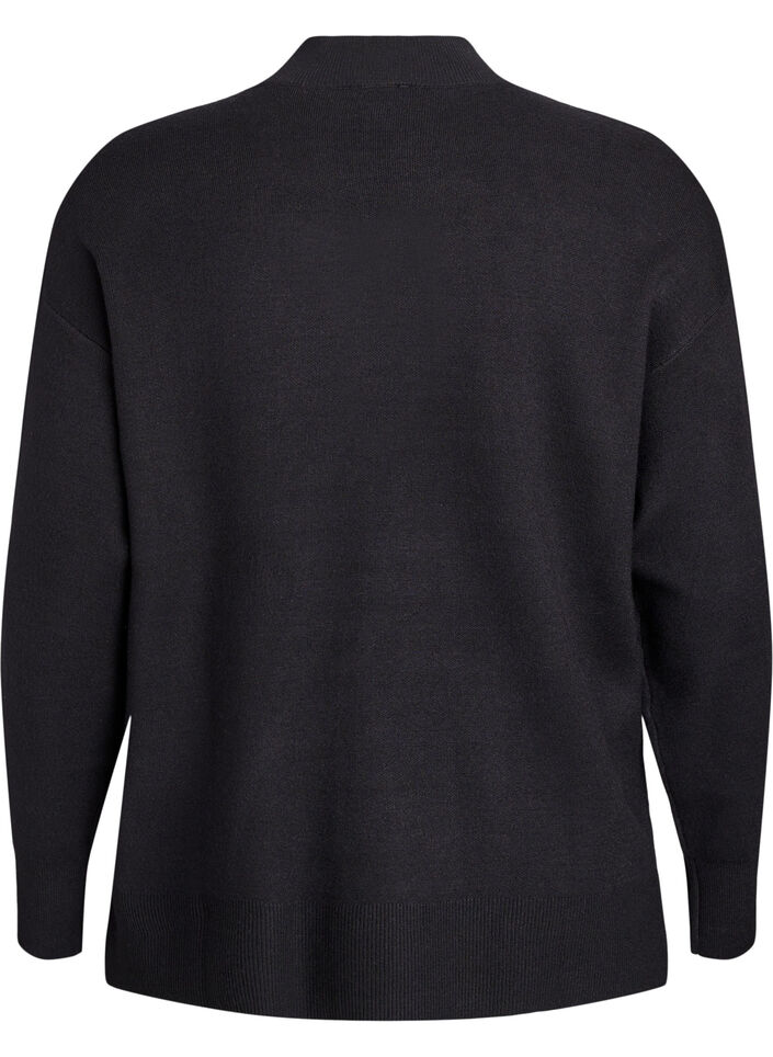 Neulepusero korkealla kauluksella, Musta, Packshot