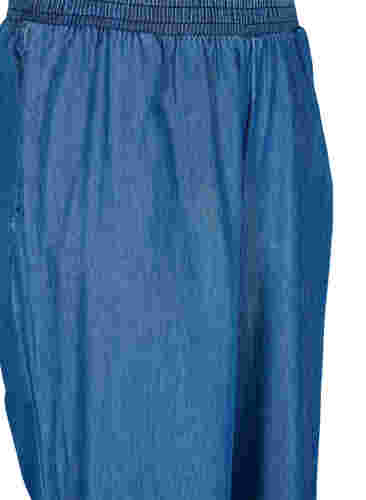 Väljät denim-housut lyocell-kuidusta (TENCEL™), Dark Blue, Packshot image number 2