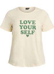 FLASH - T-paita printill&auml;, Keltainen