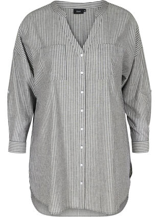 Raidallinen paita 100% puuvillasta, Black Stripe, Packshot image number 0