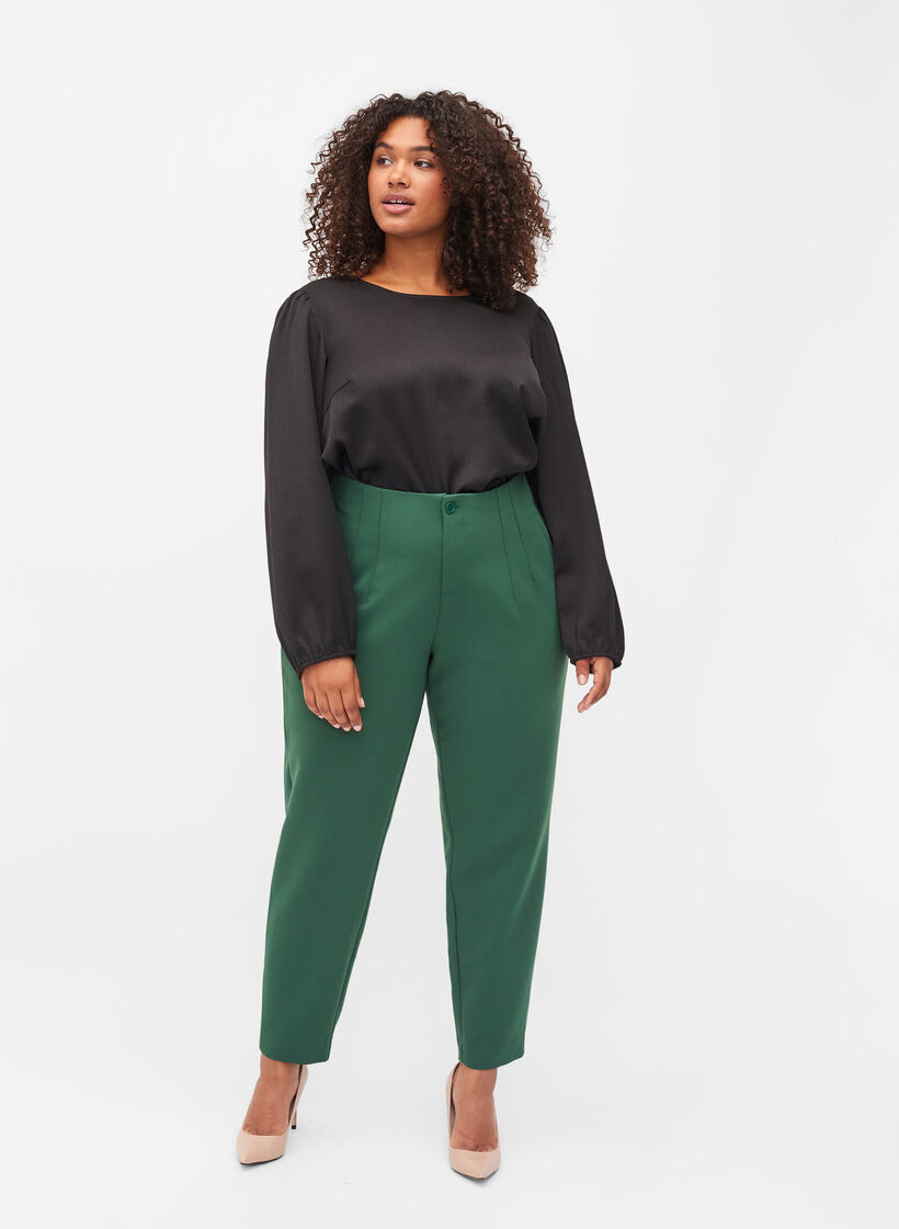 Klassiset housut korkealla vyötäröllä, Formal Garden, Model image number 0