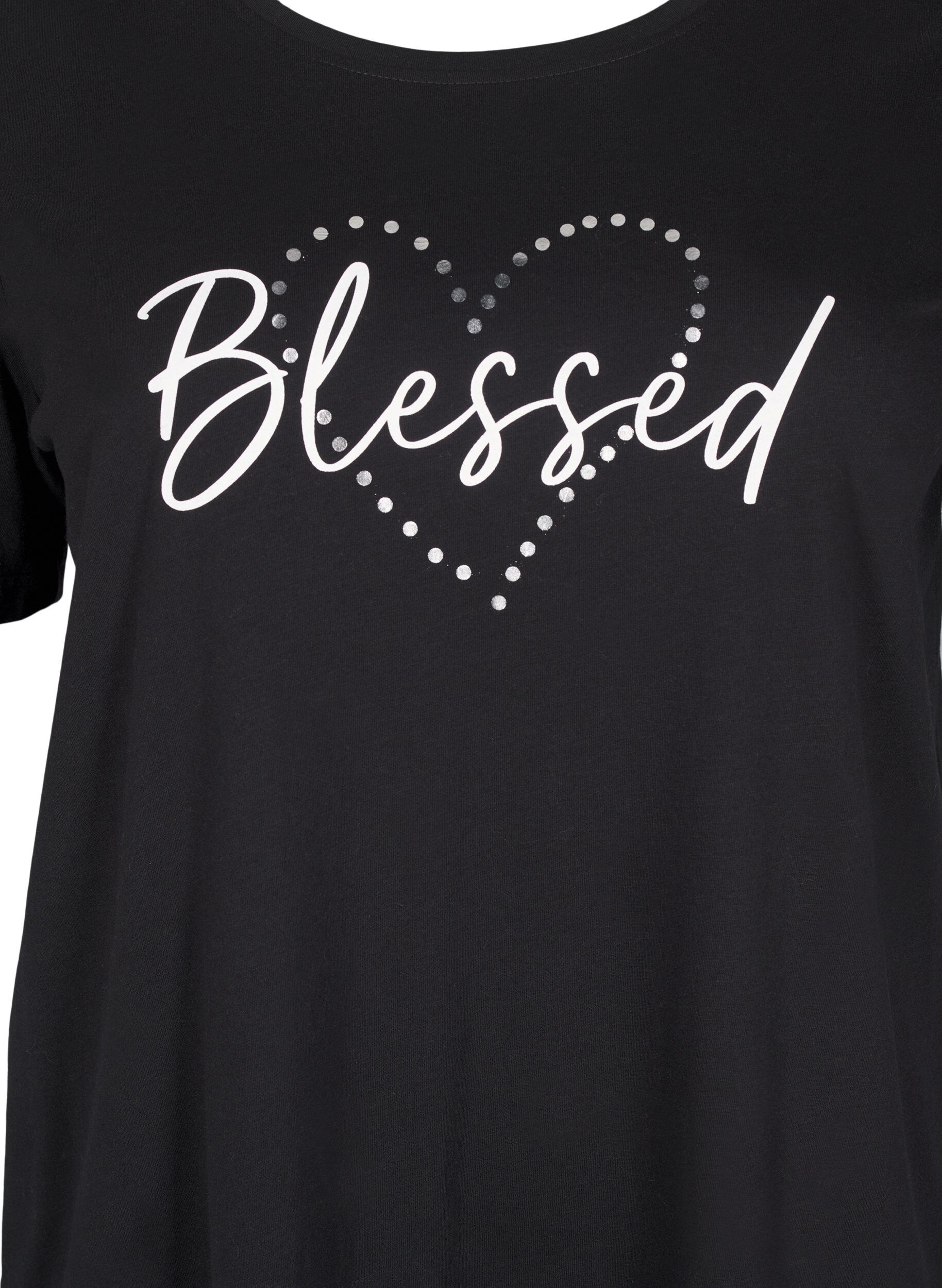 Zizzi FLASH - T-paita printill&auml;, Musta, Packshot image number 2