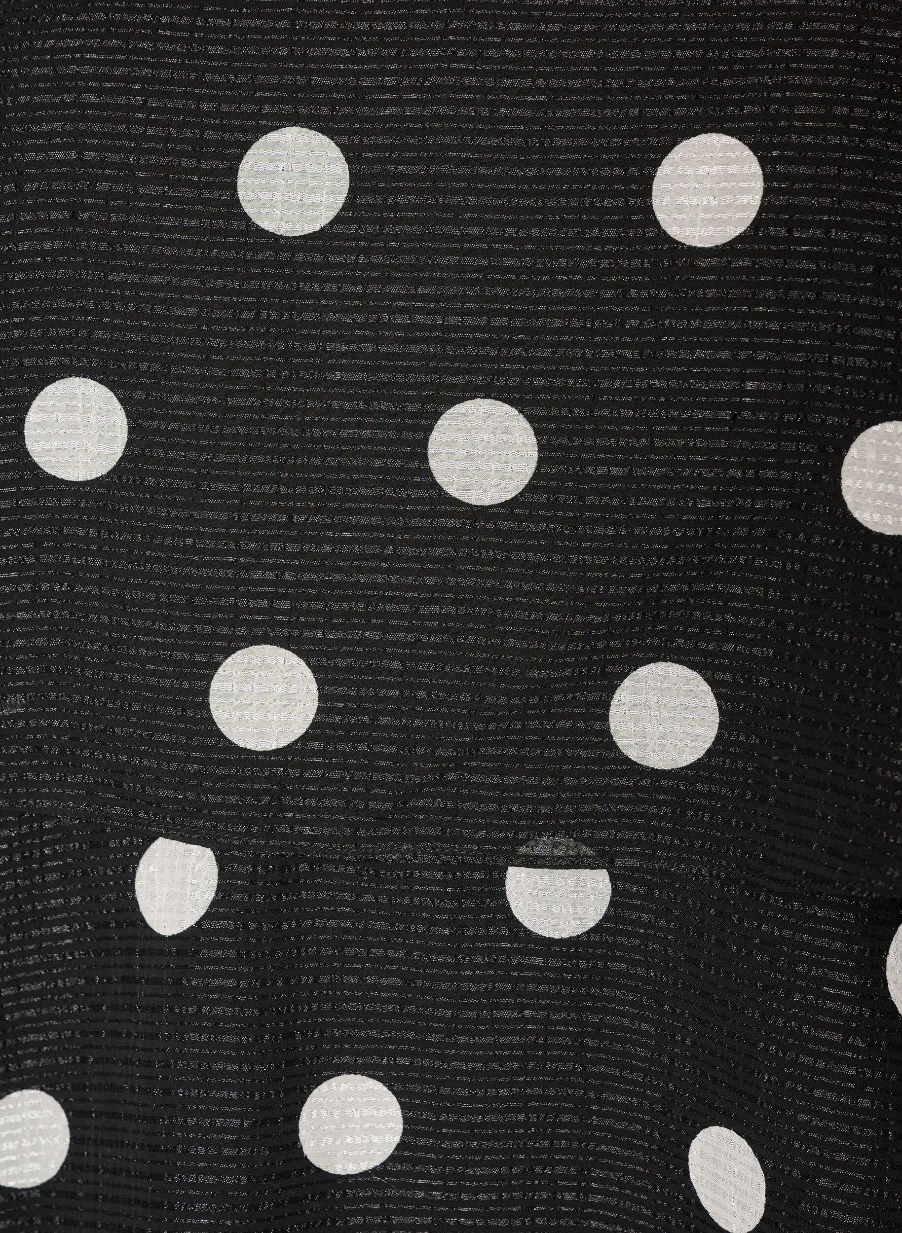 ZizziKerrostettu mekko r&ouml;yhel&ouml;ill&auml; ja ohuilla olkaimilla, Musta, Packshot image number 2
