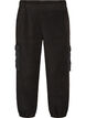 Fleece-collegehousut cargotaskuilla, Musta, Packshot image number 0