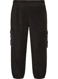 Fleece-collegehousut cargotaskuilla, Musta
