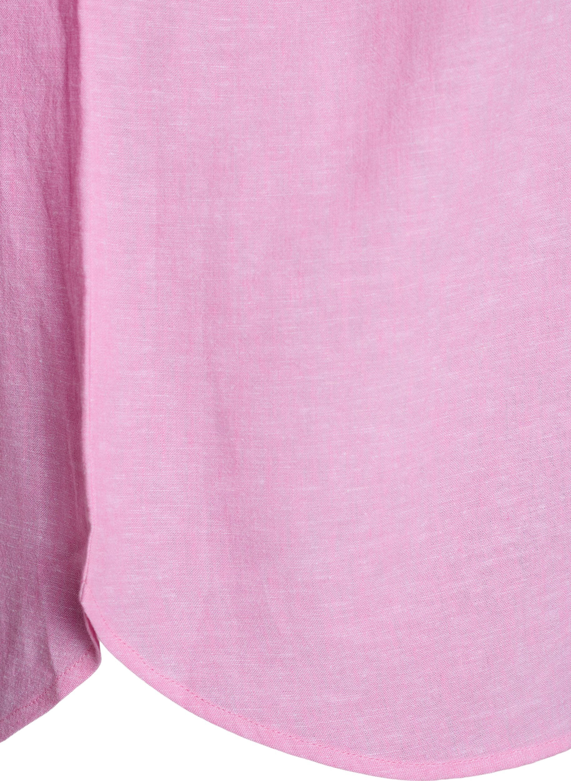 ZizziPaita pellavaa ja viskoosia, 3/4-hihoilla, Vaaleanpunainen, Packshot image number 3