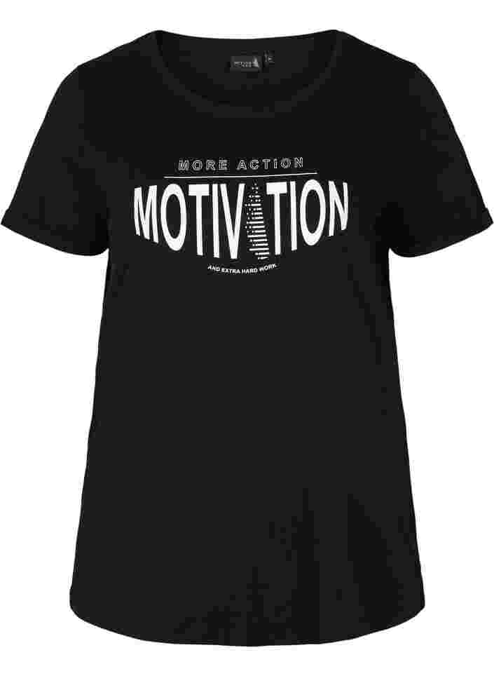 T-paita printillä treeniin , Black More Action, Packshot image number 0