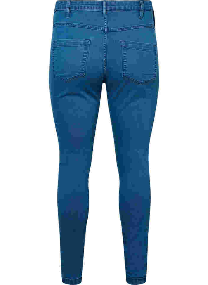 Korkeavyötäröiset super slim Amy-farkut, Mid Blue, Packshot image number 1