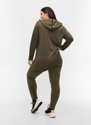 Puuvillaiset legginssit printillä, Ivy Green, Model image number 1
