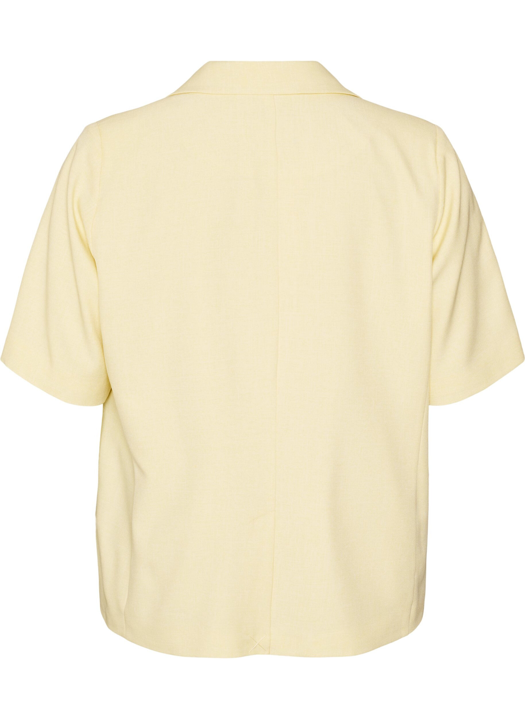 ZizziBleiseri lyhyill&auml; hihoilla ja kaulusk&auml;&auml;nteill&auml;, Keltainen, Packshot image number 1