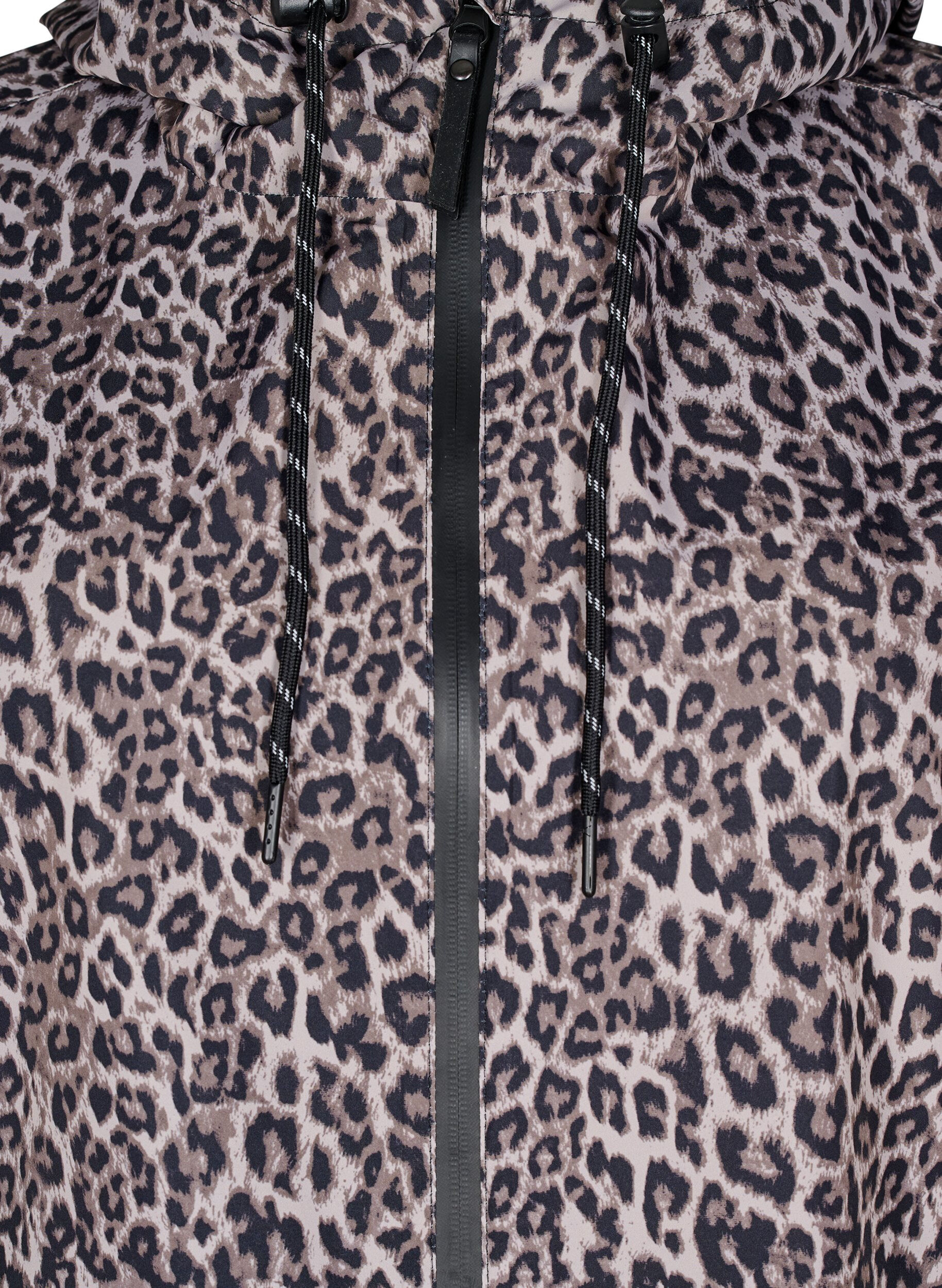 Zizzi Sadetakki, jossa on taskut ja huppu, Ruskea, Packshot image number 2