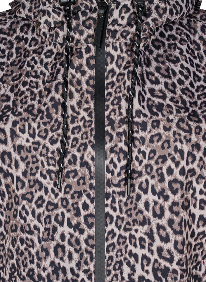 Sadetakki, jossa on taskut ja huppu, Ruskea, Packshot image number 2