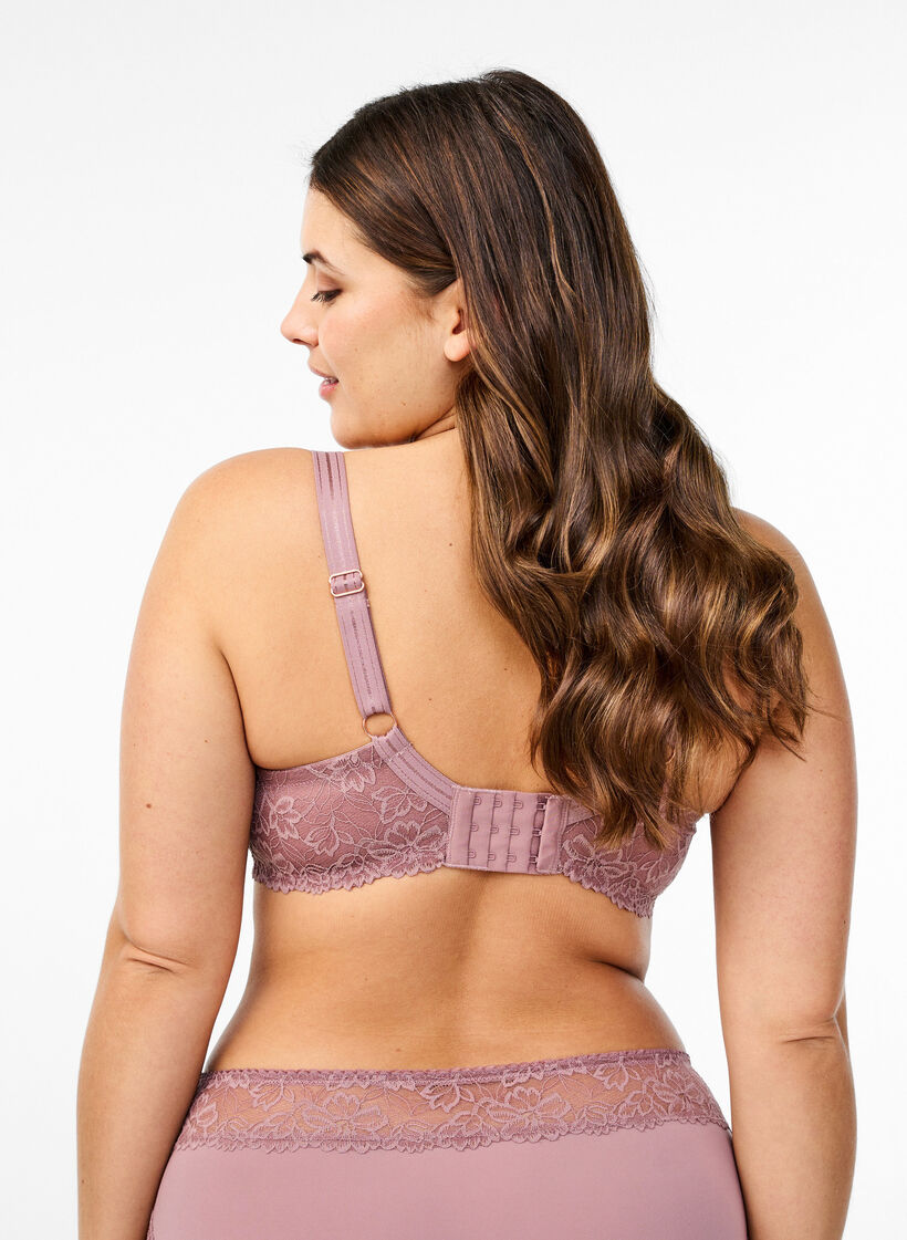 Kokokuppiliivit pitsisellä mesh-kankaalla, Vaaleanpunainen, Model image number 1