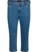 Cropped Vera -farkut, joissa on suora istuvuus, Sininen, Packshot image number 0